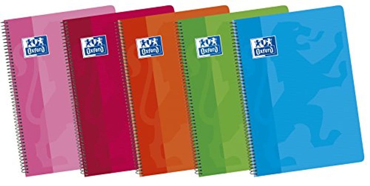 Product Oxford Classic 100430166 - Pack de 5 cuadernos espiral de tapa blanda