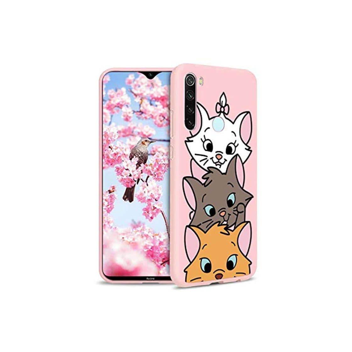 Product Pnakqil Funda Xiaomi Redmi Note 8T Rosa Silicona con Dibujos Ultra Slim