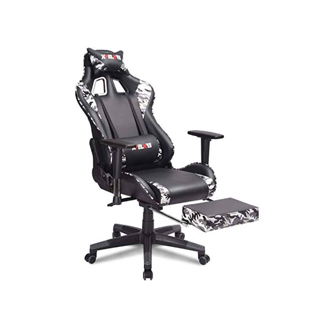 Product XPELKYS Silla Gaming Sillón Reclinable con Reposapiés Retráctil