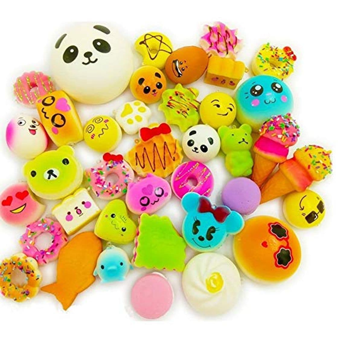 Producto Wanruisi 30 Pack Squishy Toy Jumbo Food Squishise Cat Hamburgers Cream Scented