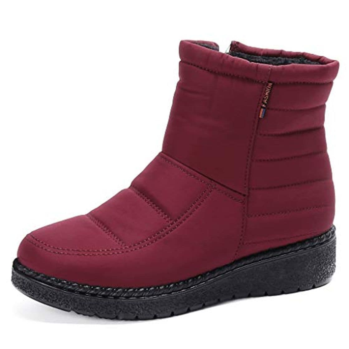 Fashion MOMOXI Botas Moda Mujer Estilo Inglaterra Cuero Zapatos Motos Botas Botas de Cordones Retro de Cuero Plano Casual para Mujer Botas de Zapato con Punta Redonda con Cremallera Lateral