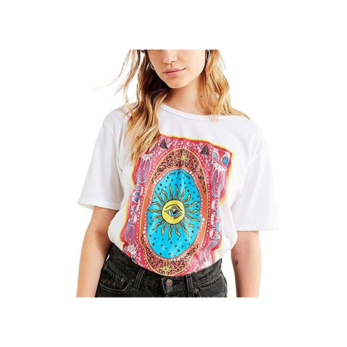 Producto Tie Dye Ojos Girasol Camisetas Mujer Tumblr Vintage Algodón Print Moda Camisas