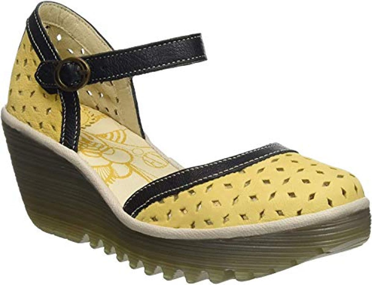 Moda Fly London Yven029fly, Zapatos de tacón con Punta Cerrada para Mujer, Amarillo