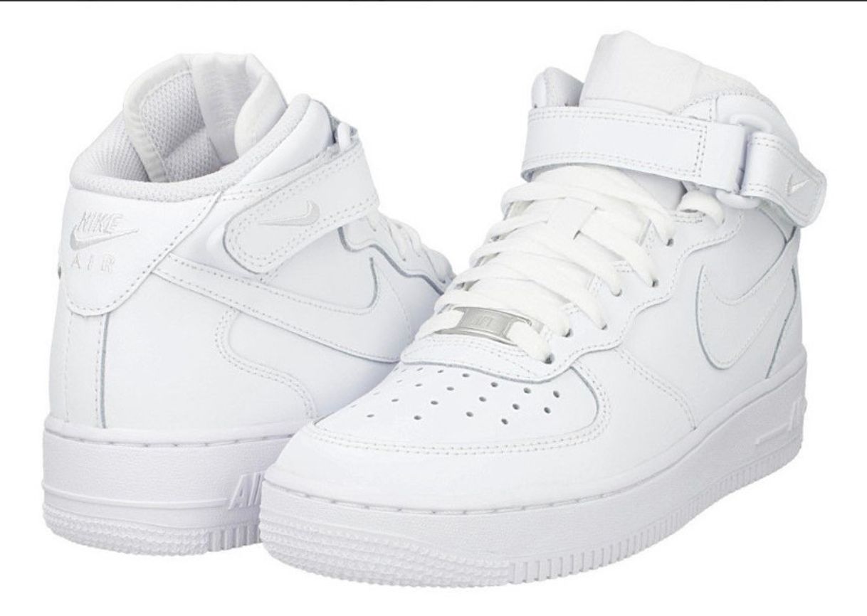 Fashion Tenis Nike Air Forcé 1 Mid blancos.