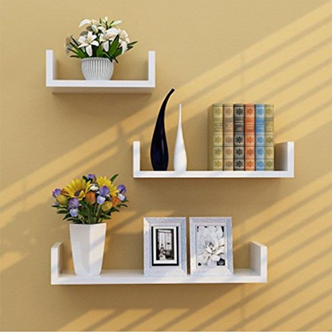 Product TANBURO Estantería de Pared Estanterías Cubos Juego de 3 Piezas para Libros