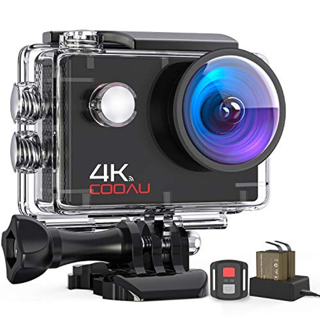 Electrónica COOAU Cámara Deportiva 4K WiFi 20MP Camara Acción Sumergible Agua de 40M