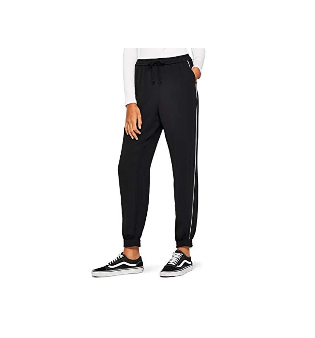 Moda Marca Amazon - find. Pantalones Mujer, Negro