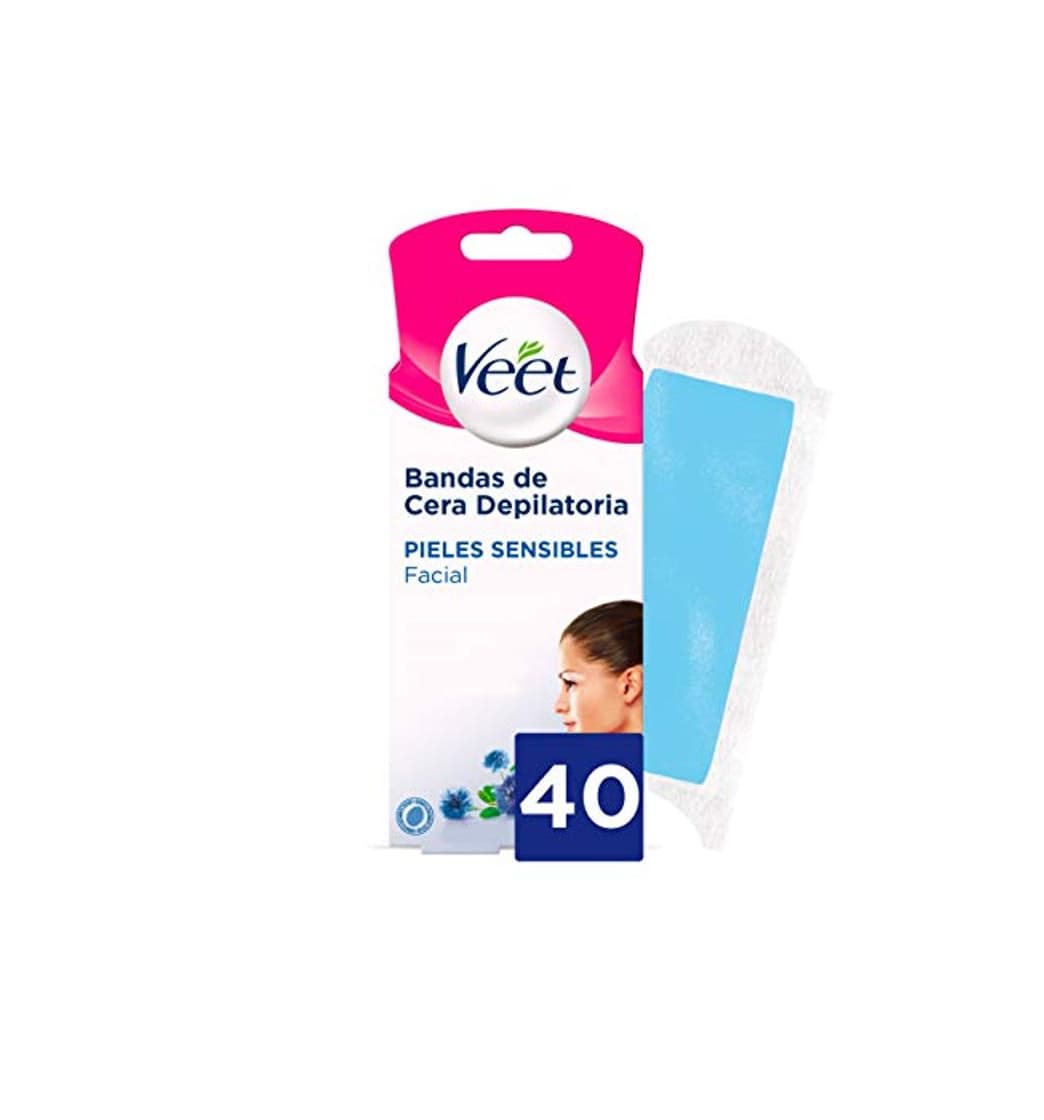 Beauty Veet Bandas de Cera Depilatoria Facial - Pieles Sensibles - Easy Gelwax