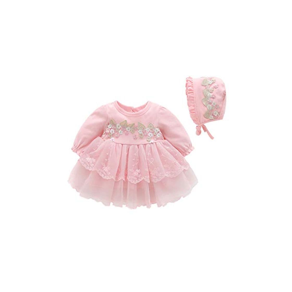 Moda K-youth Vestido de Tul con Bordado para Niñas Primavera Niños para 0-18