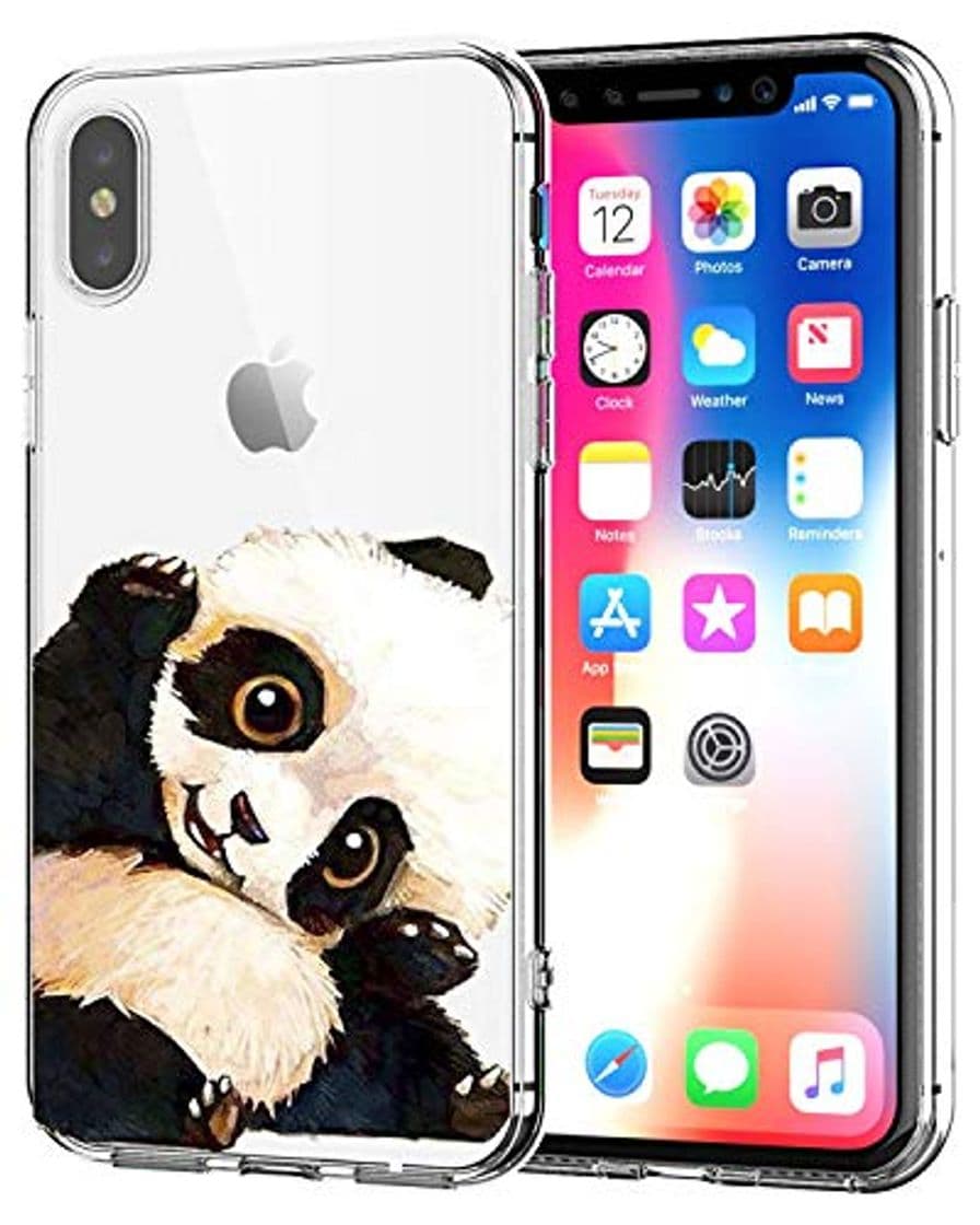 Product Caler Carcasa Compatible con iPhone XR Funda Transparente con Dibujos TPU Suave Bumper Case con Motivo Bonito en TPU Silicona antigolpes 3D Vogue Ultra Chic