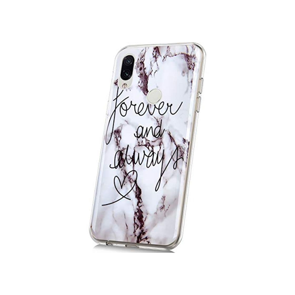 Fashion JAWSEU Funda Transparente Compatible con Xiaomi Redmi Note 7