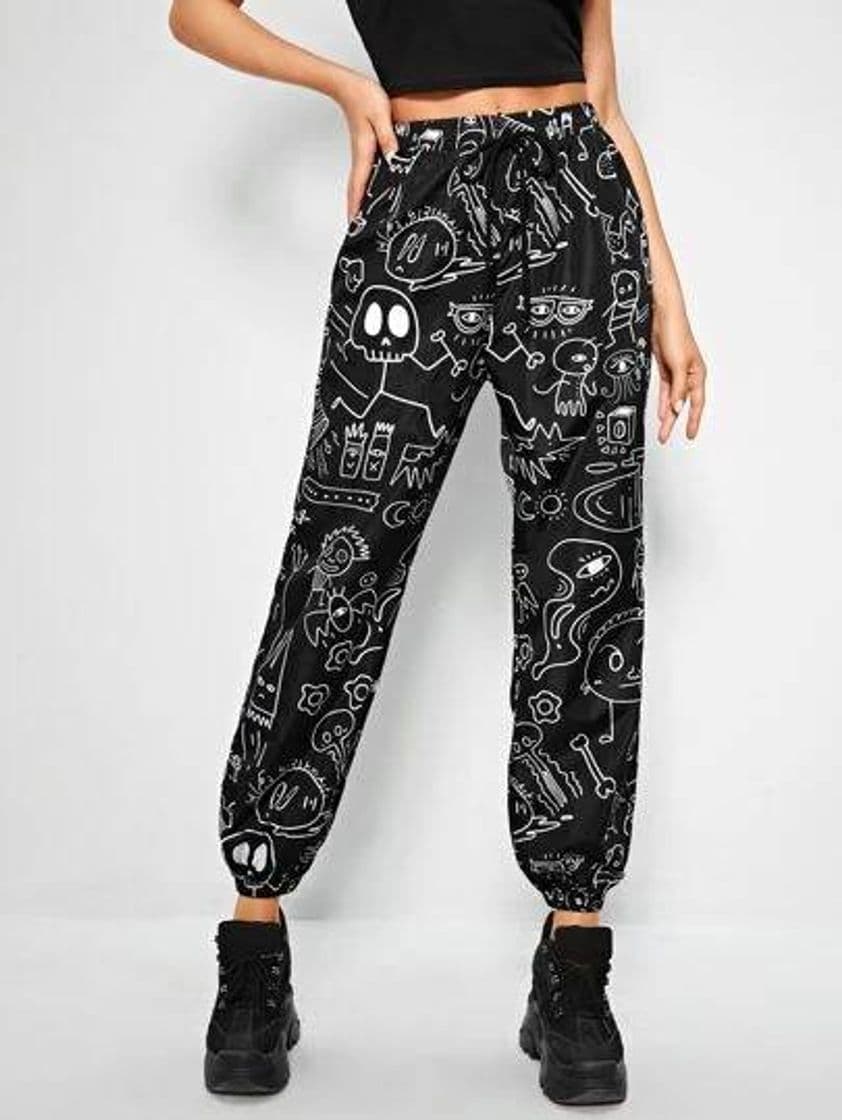 Moda Pantalón estampado dibujos 