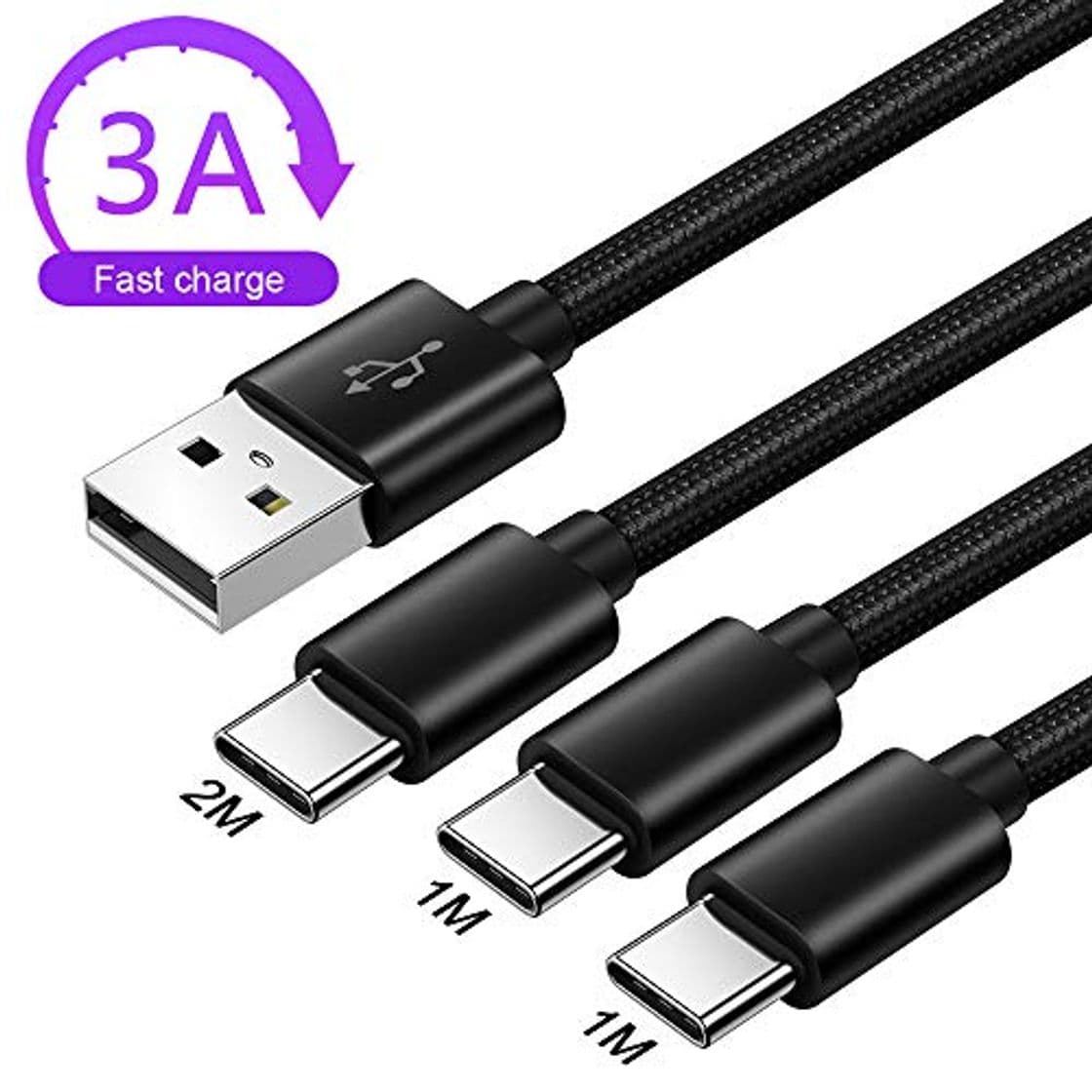 Producto 3A Cable Cargador Usb Tipo C Para Samsung A40 A50 A70 A20e