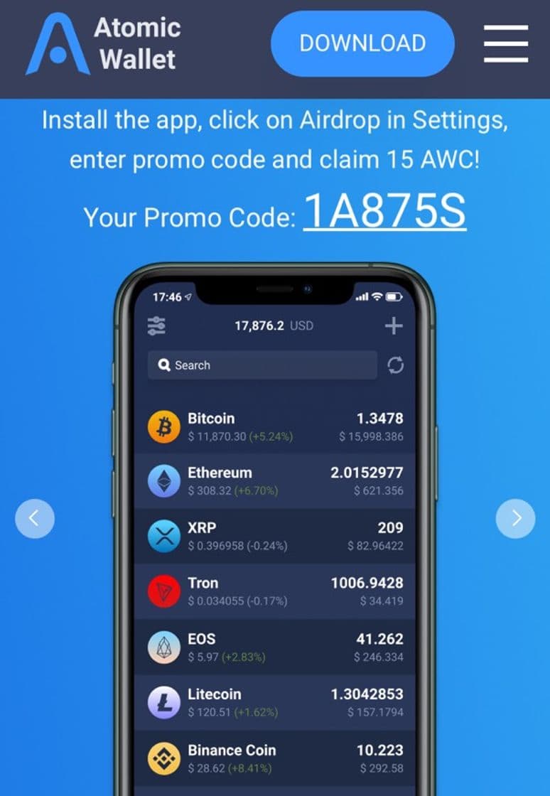 App Atomic Wallet (Billetera)