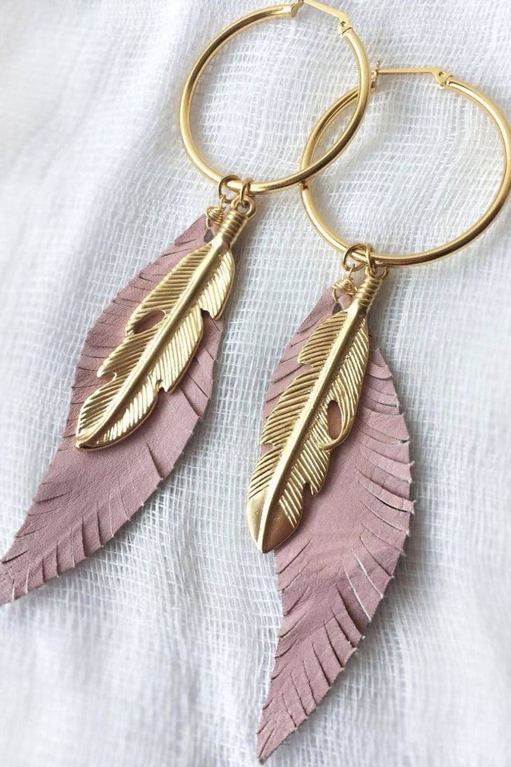 Fashion #ARETES DE PLUMA #TENDENCIA