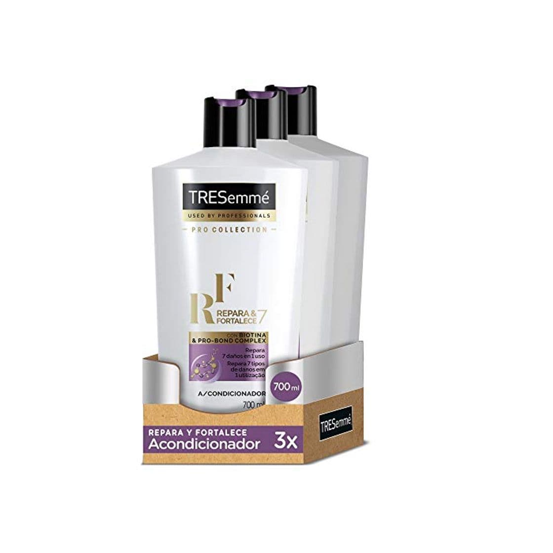 Producto TRESemmé Acondicionador Repara y Fortalece - Paquete de 3 x 700 ml