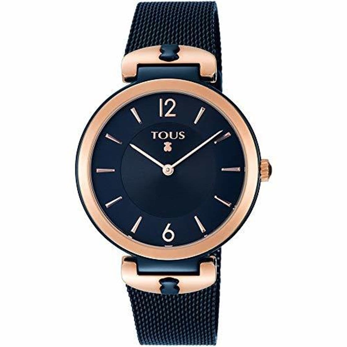 Fashion Reloj TOUS S-Mesh bicolor acero/IP rosado y azul Ref