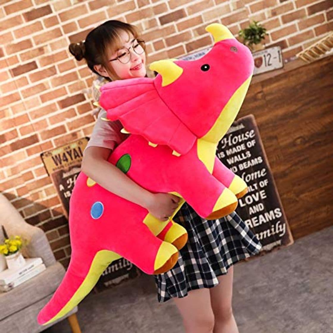 Product weiqiang Juguete de Peluche Triceratops de Gran tamaño Niños Niños Muñeca de Trapo Grande Muñeca de Dinosaurio Muñeca Regalo de cumpleaños A Longitud Total 60 cm