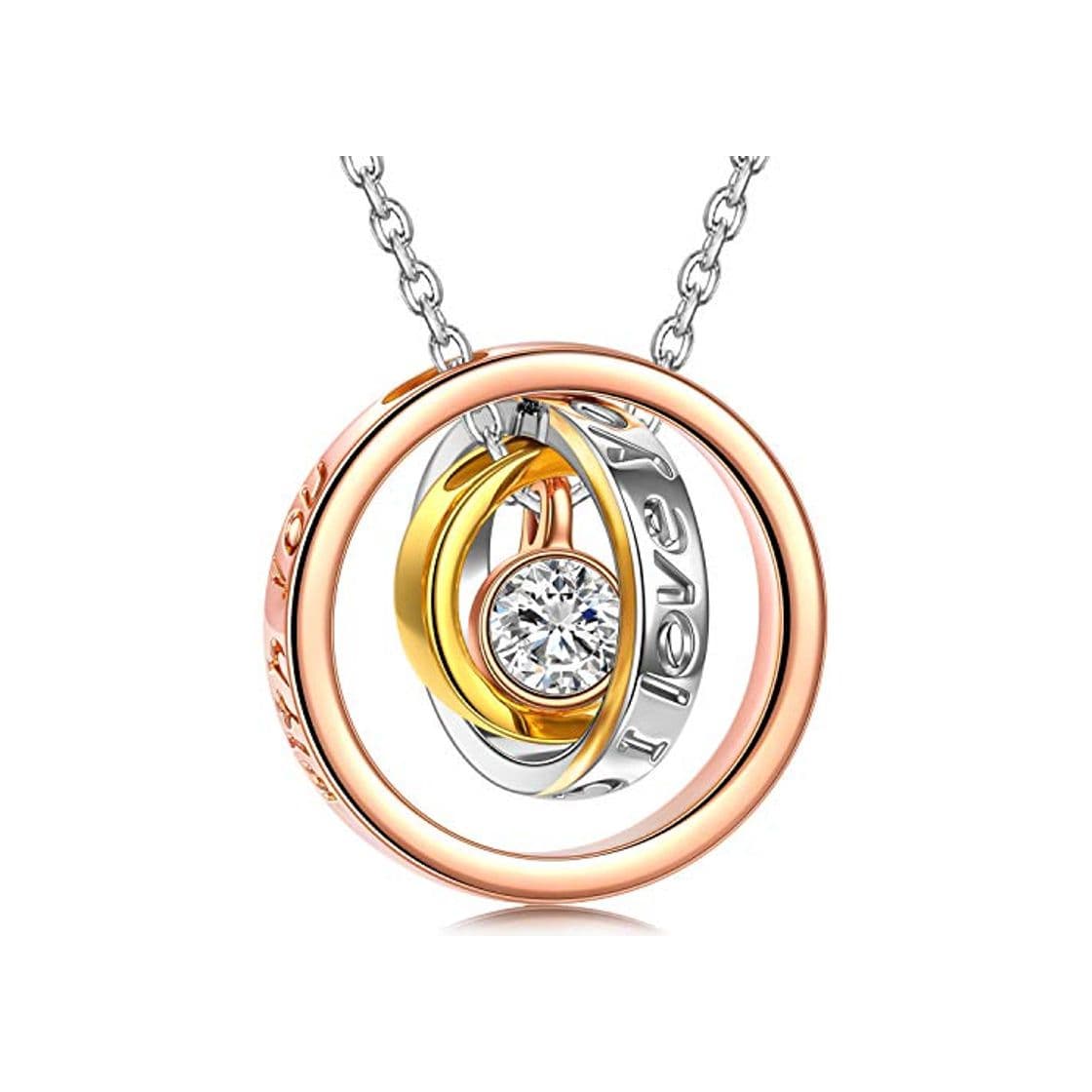 Fashion Kami Idea Regalos Dia de la Madre Originales Collares Mujer Joven Tous Mujer Joyeria Swarovski Cristal Oro Rosa Anillos Colgante Regalos para Mujer Mama Regalo Cumpleaños Mujer