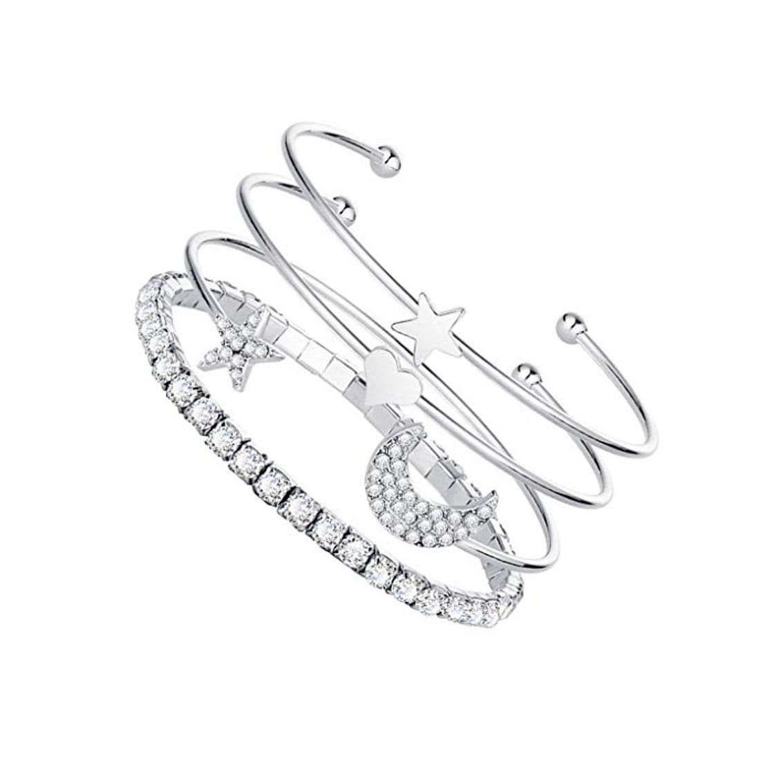 Product Regard L 4pcs Establecer la Pulsera Ajustable de/Cuff de la Luna en