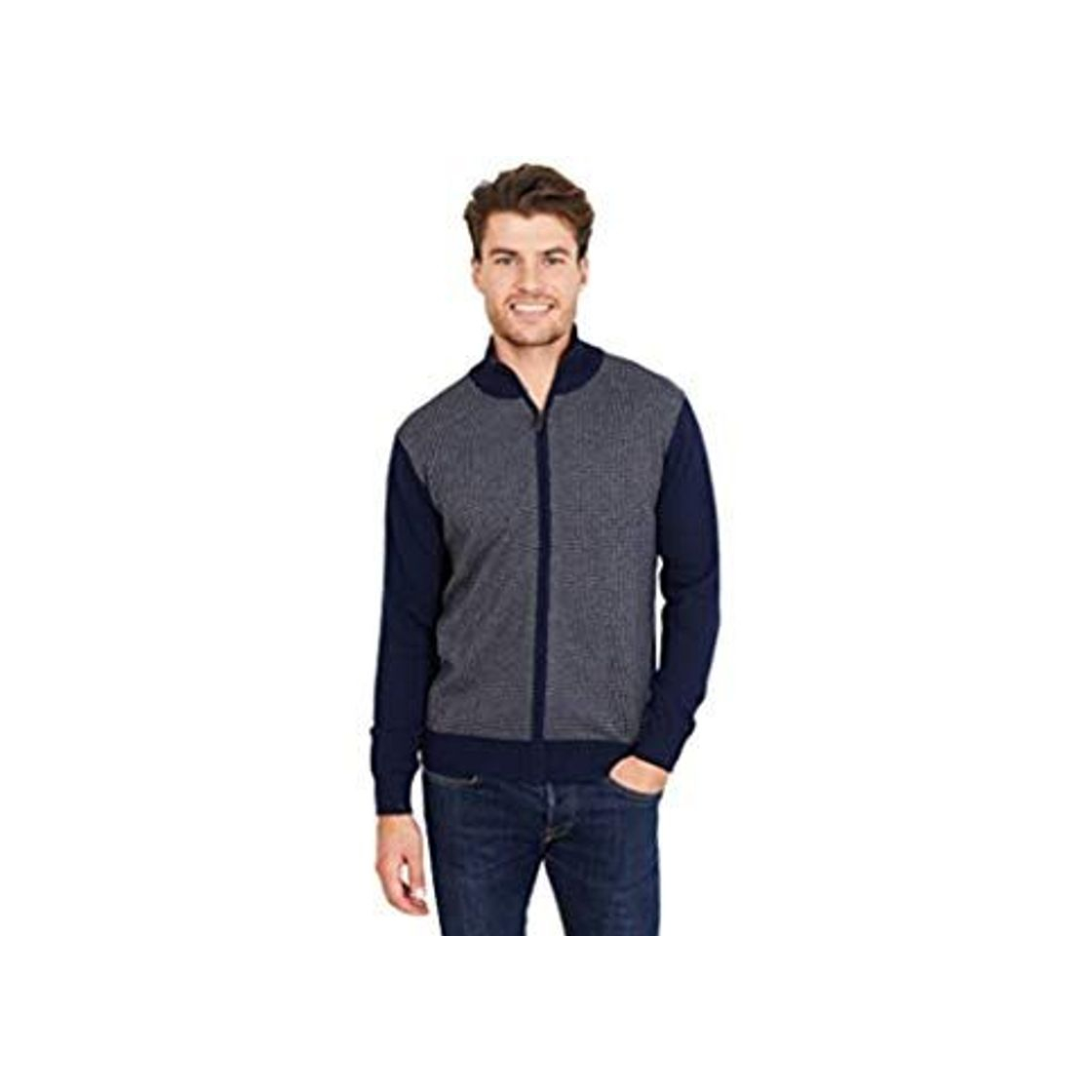 Fashion JACK & JONES Jjebasic Knit V-Neck Noos suéter, Azul