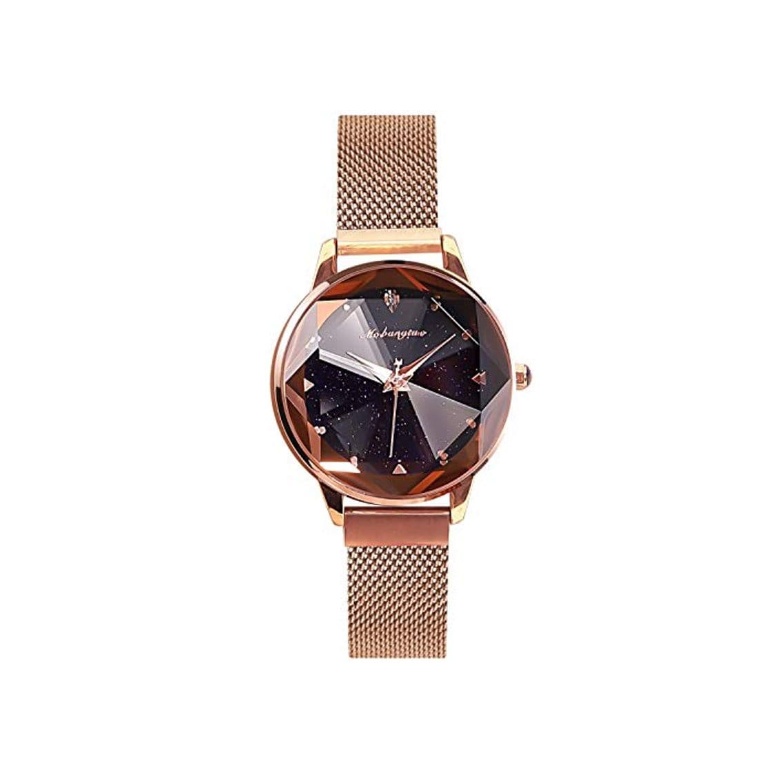 Fashion RORIOS Mujer Relojes de Pulsera Brillante Cielo Estrellado Dial Mesh Band Relojes