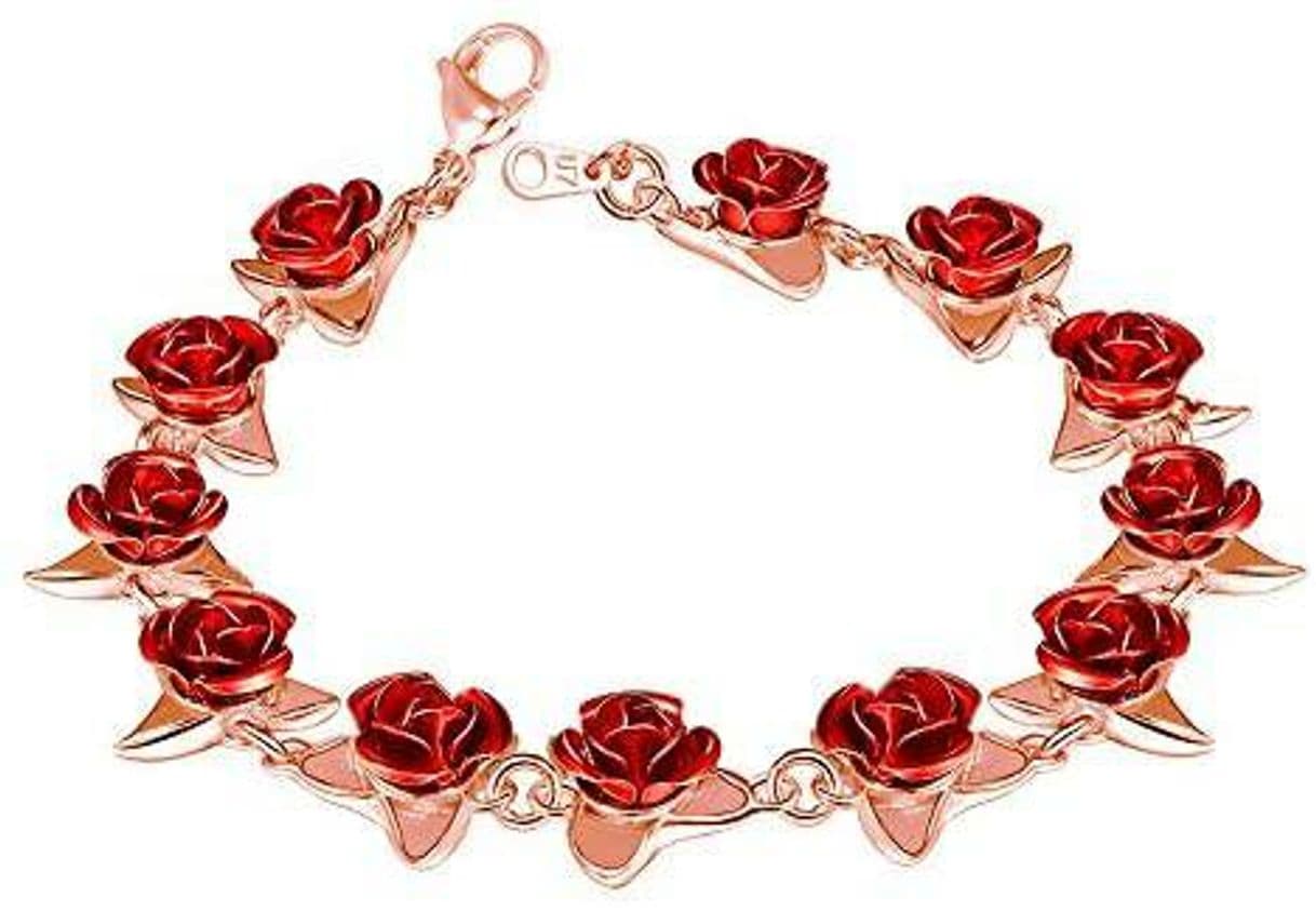 Fashion Joyería ❤ pulsera de rosas