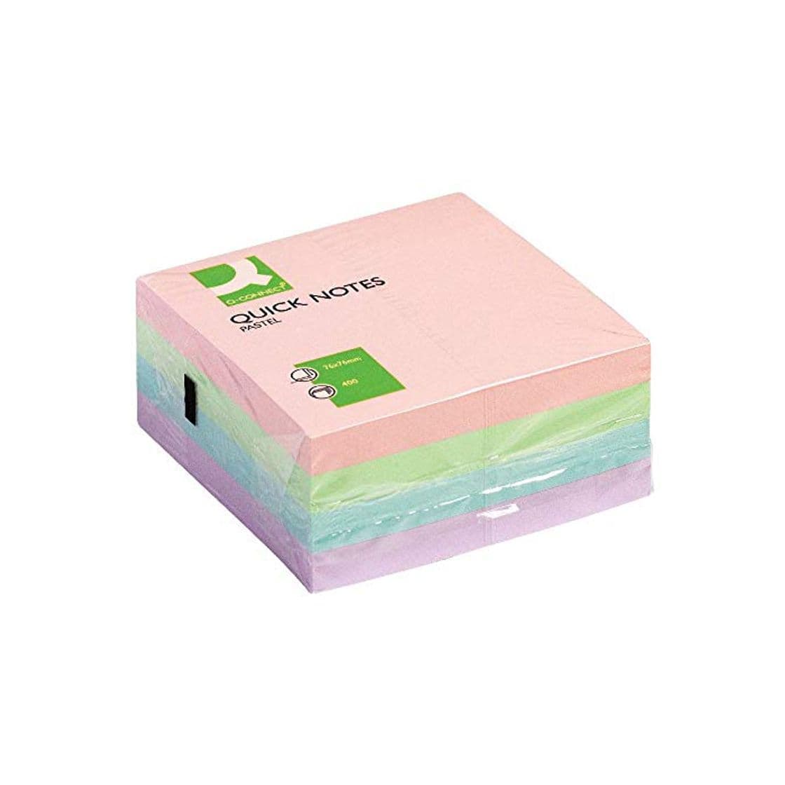 Producto Q-Connect Bloc De Notas Adhesivas Quita Y Pon  75X75 Mm Pastel