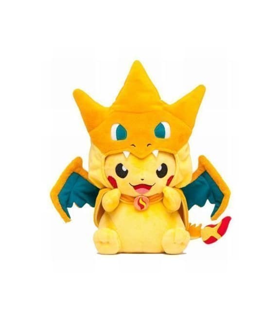 Producto Peluche de Pokemon Pikachu Sonriendo con Traje de Charizard Pokemon - Peluche