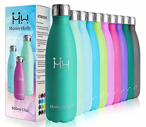 Fitness HoneyHolly Botella de Agua Acero Inoxidable 350/500/650/750ml