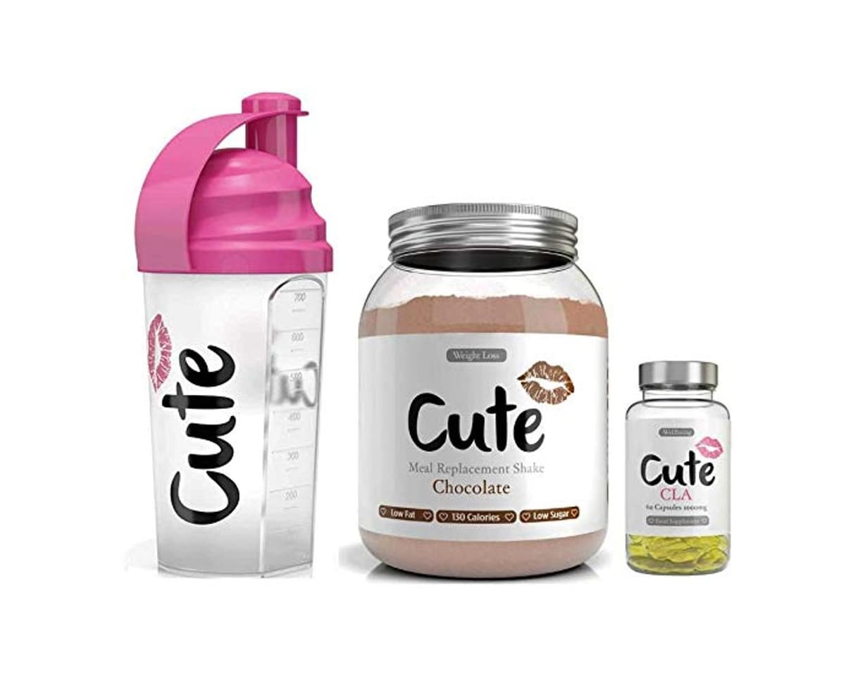 Product Cute Nutrition Batido Sustitutivo de Comida de Chocolate con Coctelera y Cápsulas CLA Control de la Pérdida de Peso Bebida en Polvo Para Mujeres