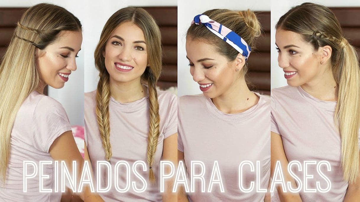 Fashion Peinados fáciles y rápidos para ir a clases | Natalia Merino - YouTube