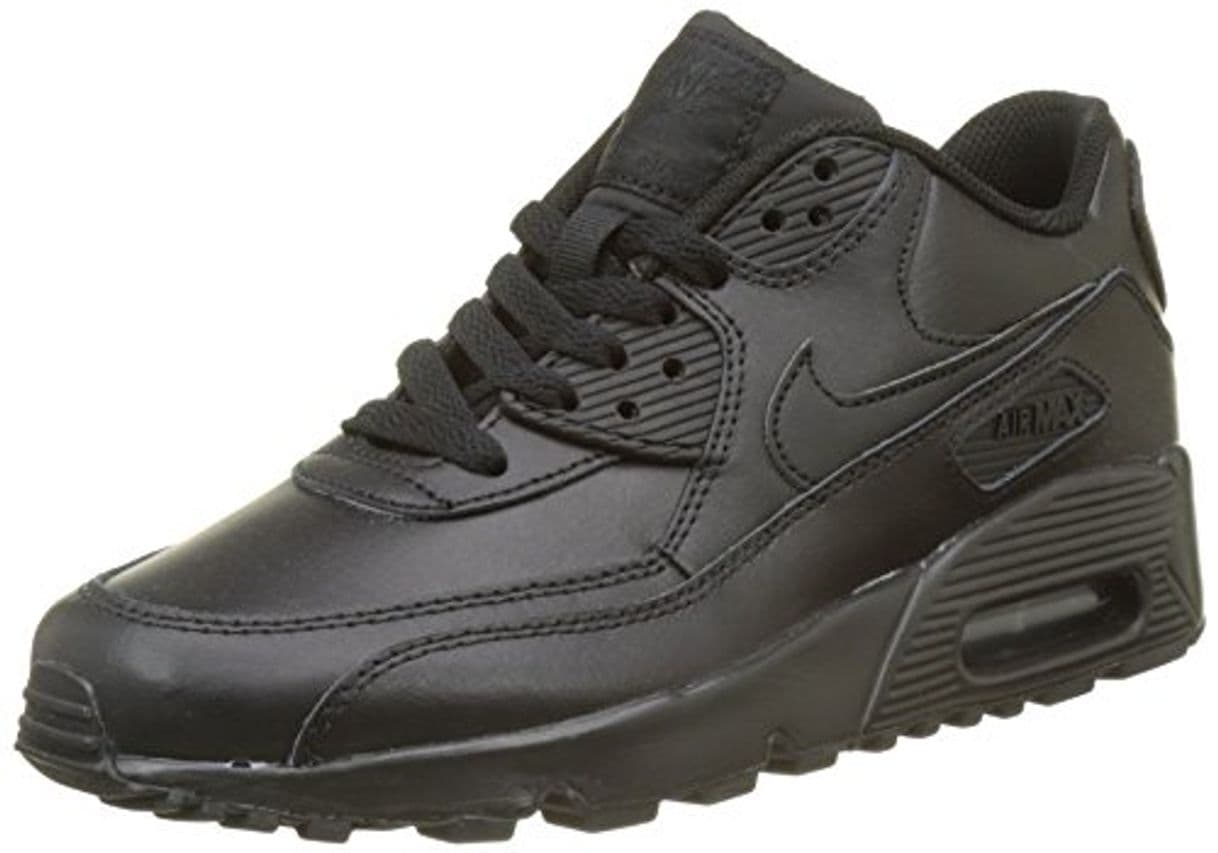 Fashion Nike Air MAX 90 Leather, Zapatillas para Niños, Negro