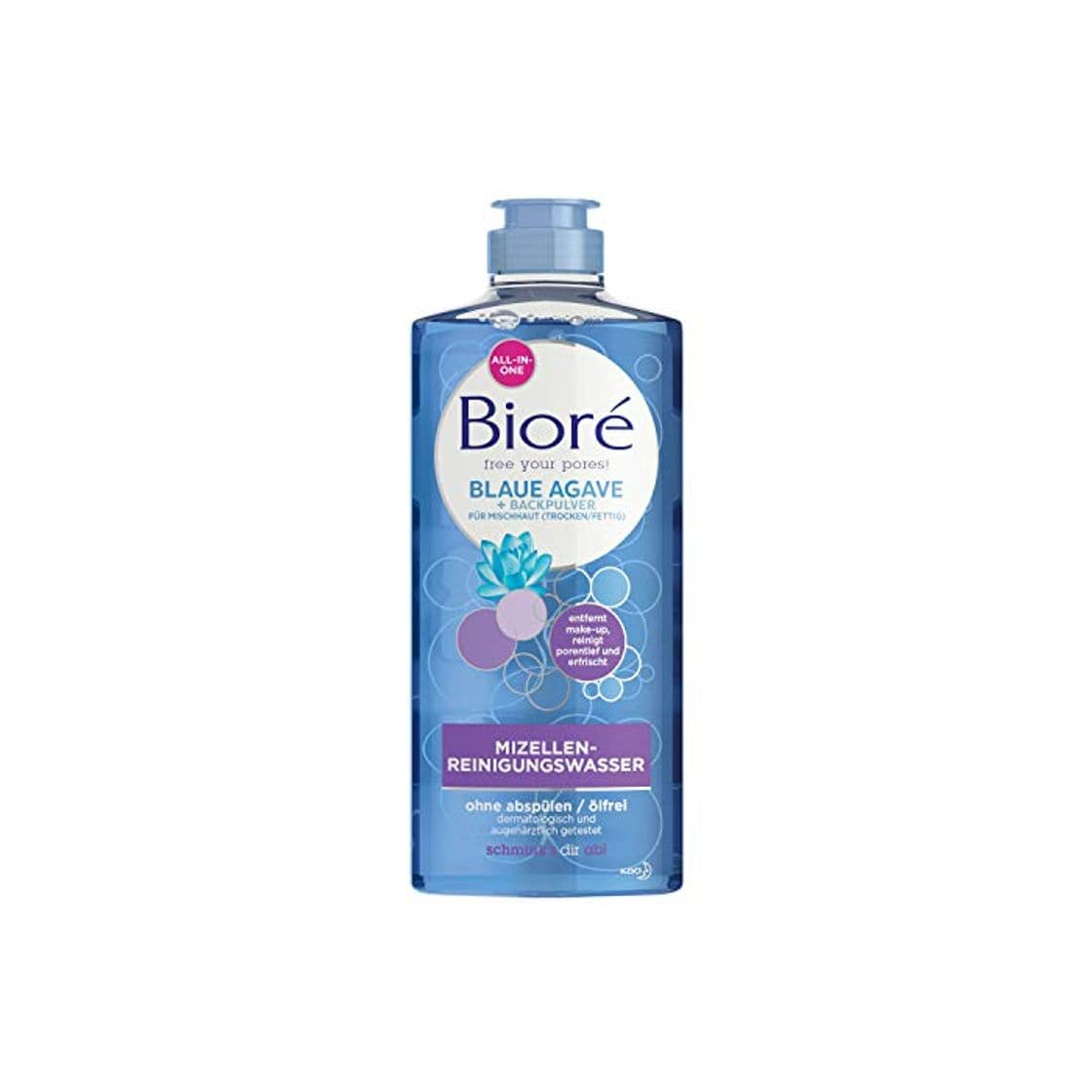 Belleza Bioré - Agua de limpieza micelar con Agave azul y polvo de