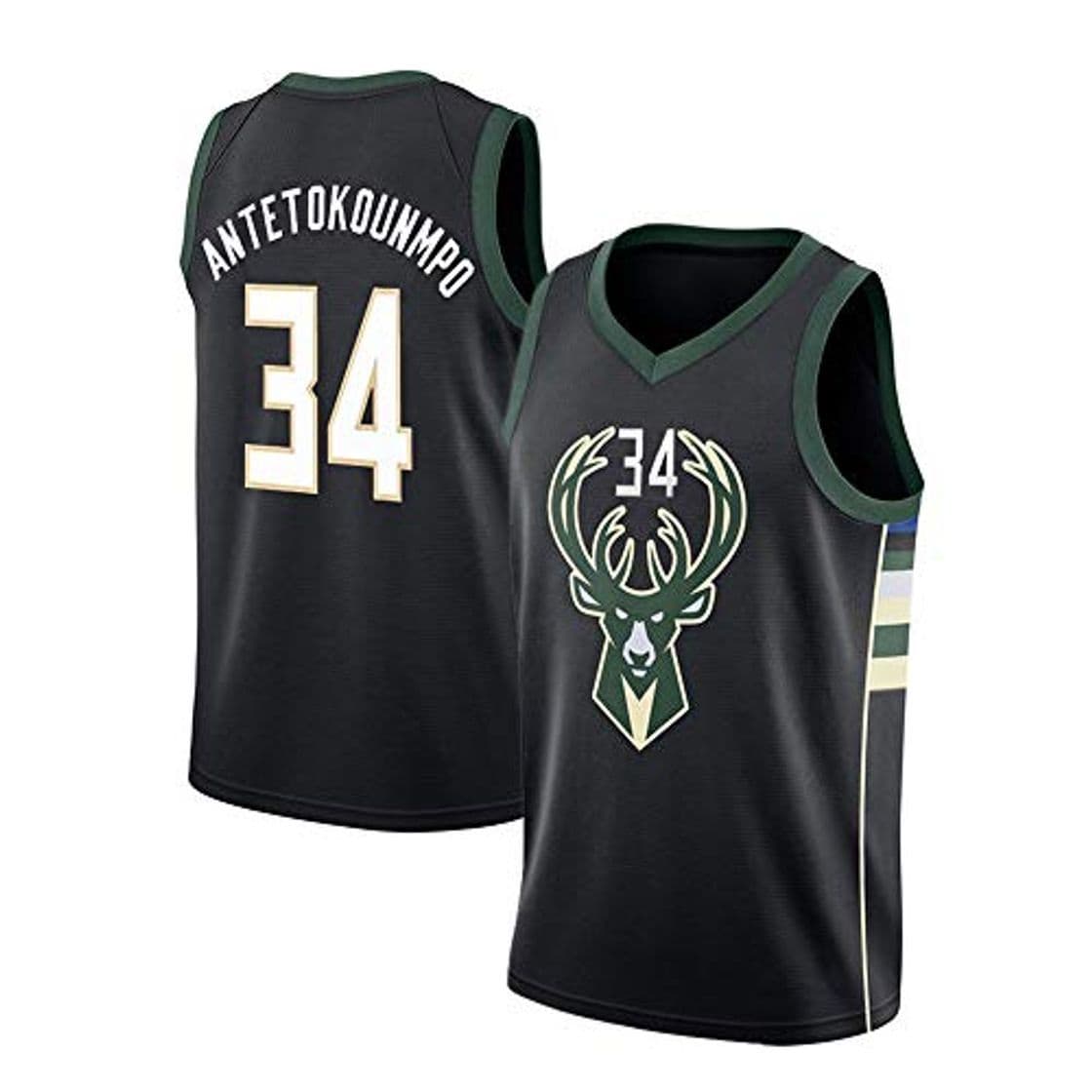 Fashion Antetokounmpo #34 Milwaukee Bucks Jersey Baloncesto Swingman Deportes Camiseta