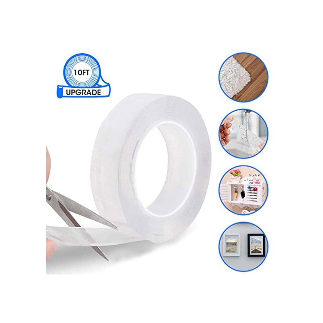 Product Reutilizable Nano Tape，LIUMY transparente doble cara Cinta Adhesiva de Pared Fuerte ,