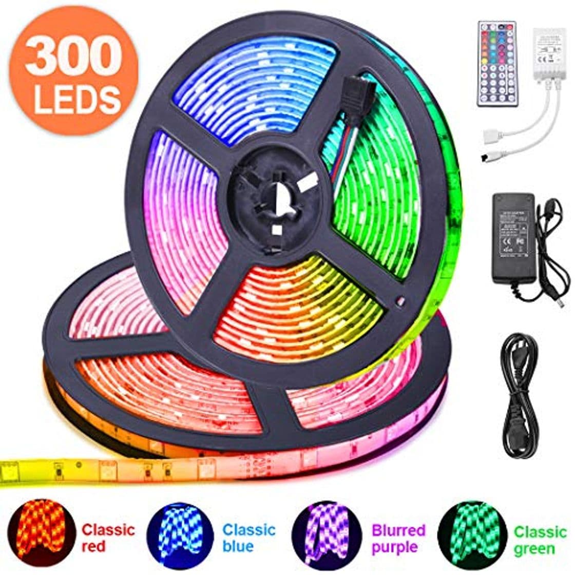 Home 10M RGB Tira de LED 12V con Chip SMD 5050