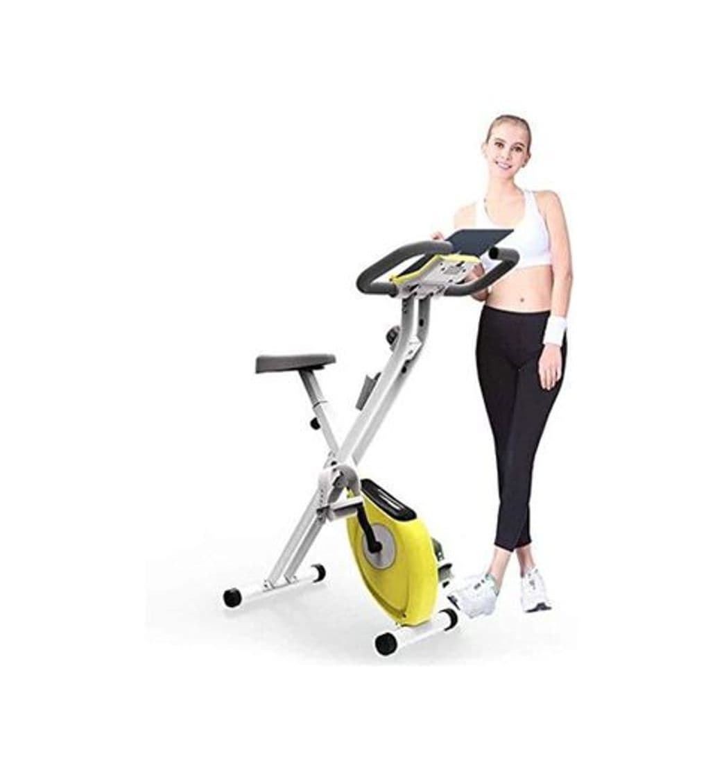 Product HEWEI Bicicleta estática Plegable Asiento de Bicicleta estacionaria de Interior Slim Cycle Bicicleta estática de Entrenamiento Cruzado para el hogar peleton con Ejercicio en casa Bicicleta de ejer