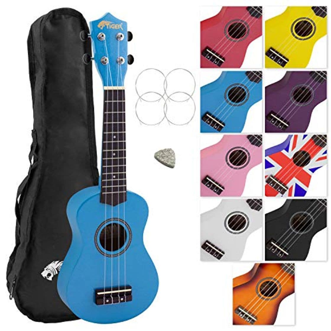 Electronic Tiger UKE7-BL - Ukelele soprano para principiantes