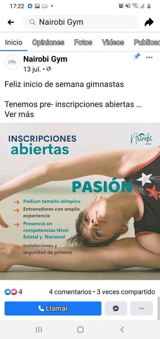 Moda Escuela de gimnasia artística 