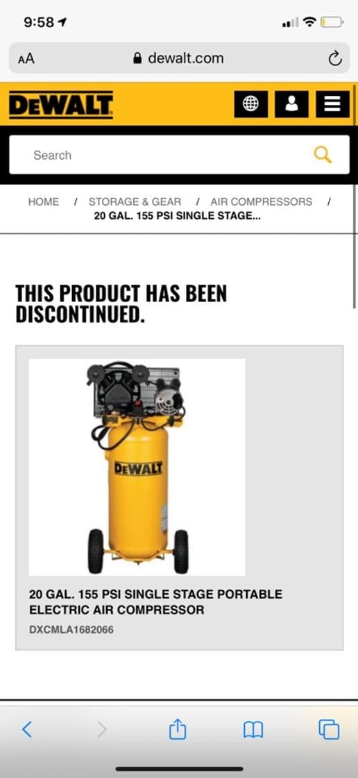 Moda Dewalt air compressor