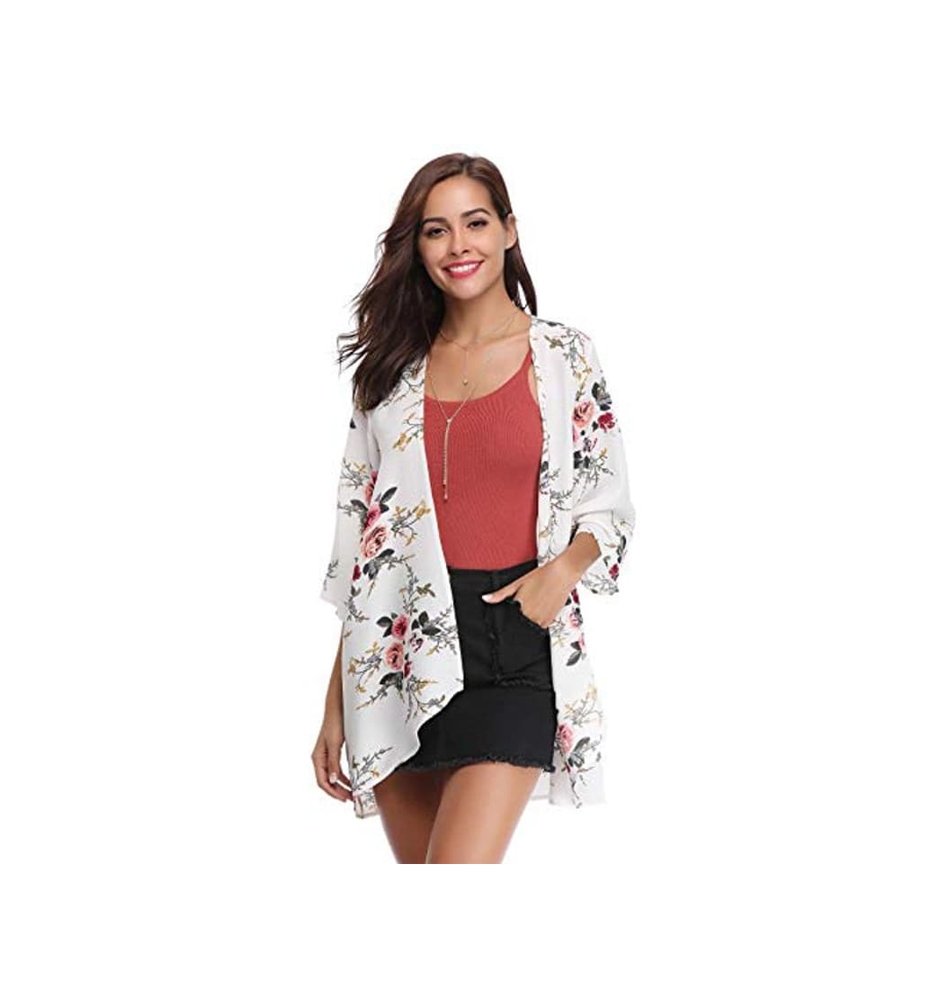 Product Aibrou Mujer Chal Flojo Cárdigan Kimono Florales