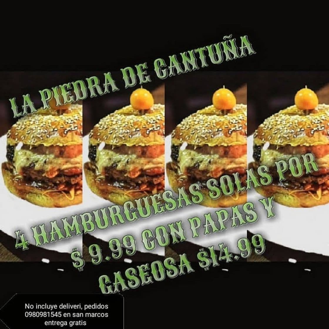 Restaurantes La Piedra de Cantuña HAMBURGUESAS DE CERVEZA