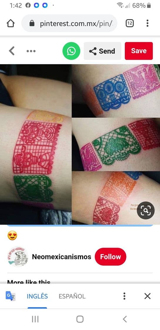 Moda Tatto papel picado día de muertos