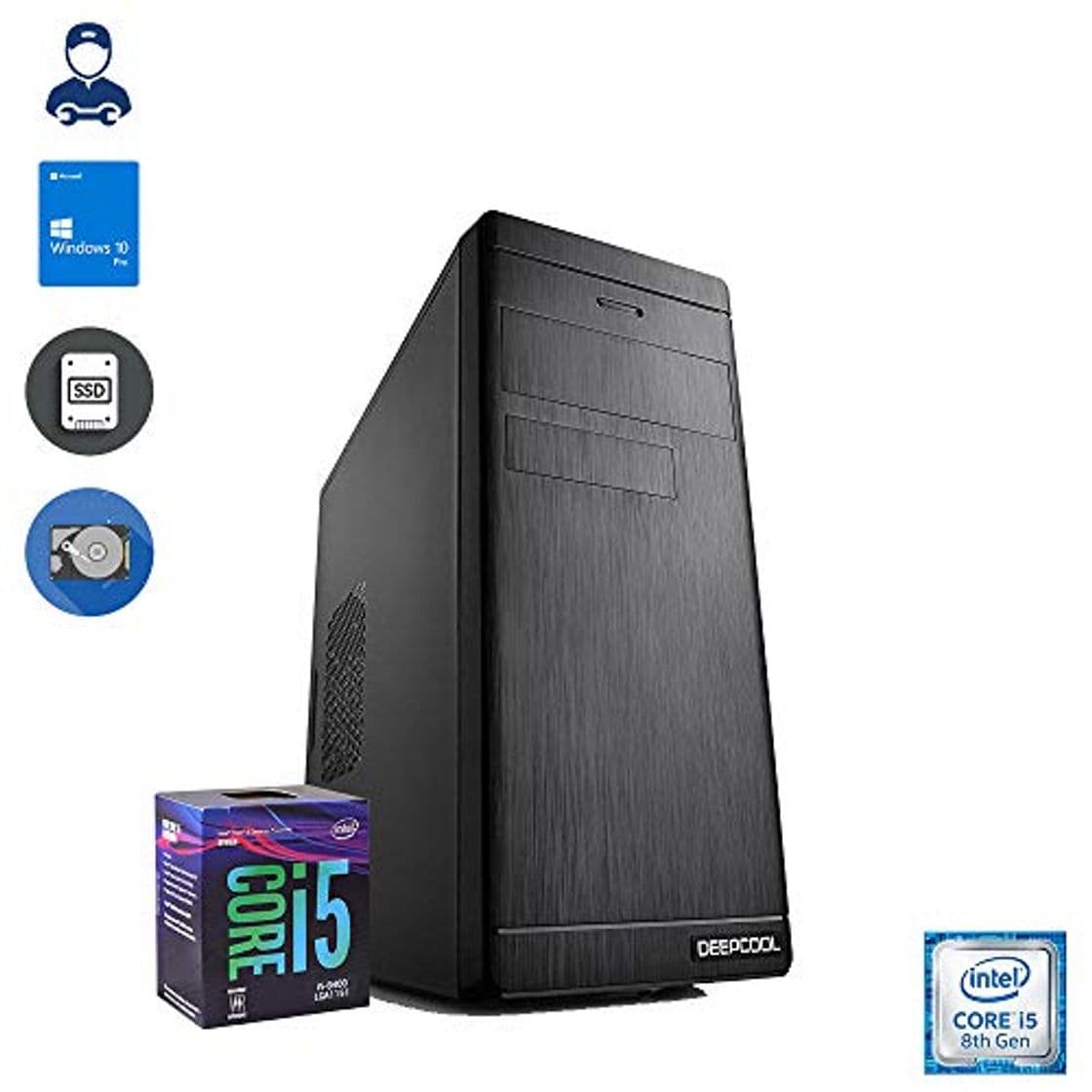 Place Pc de sobremesa i5 8400 CPU Intel 4 GHz en Boost,RAM 8GB