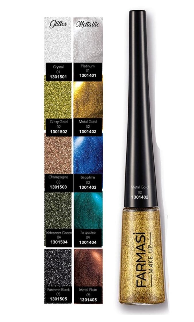 Moda FARMASI MAKE UP EYELINER METALLIC - METAL GOLD 02