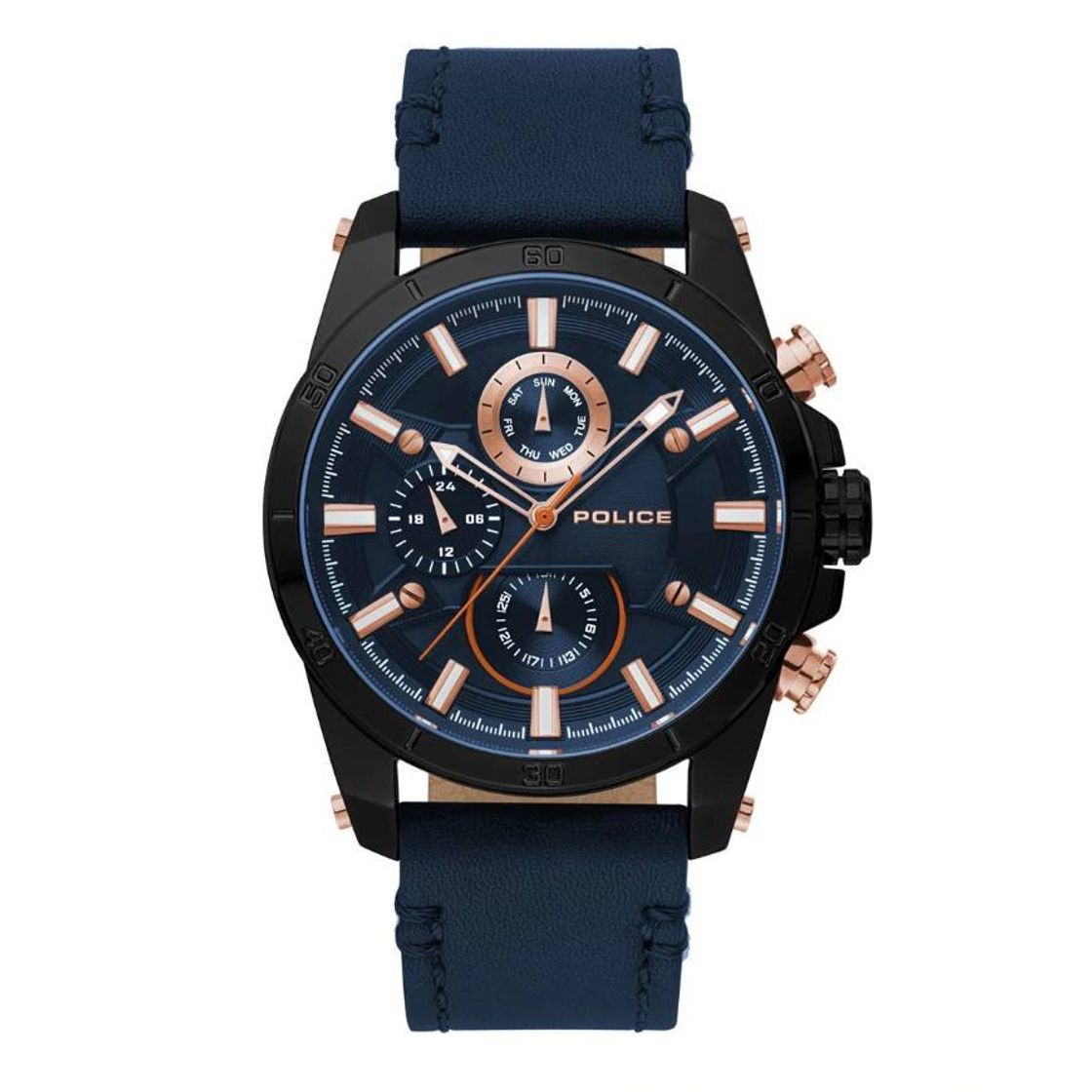 Fashion Reloj Azul Police Para Caballero