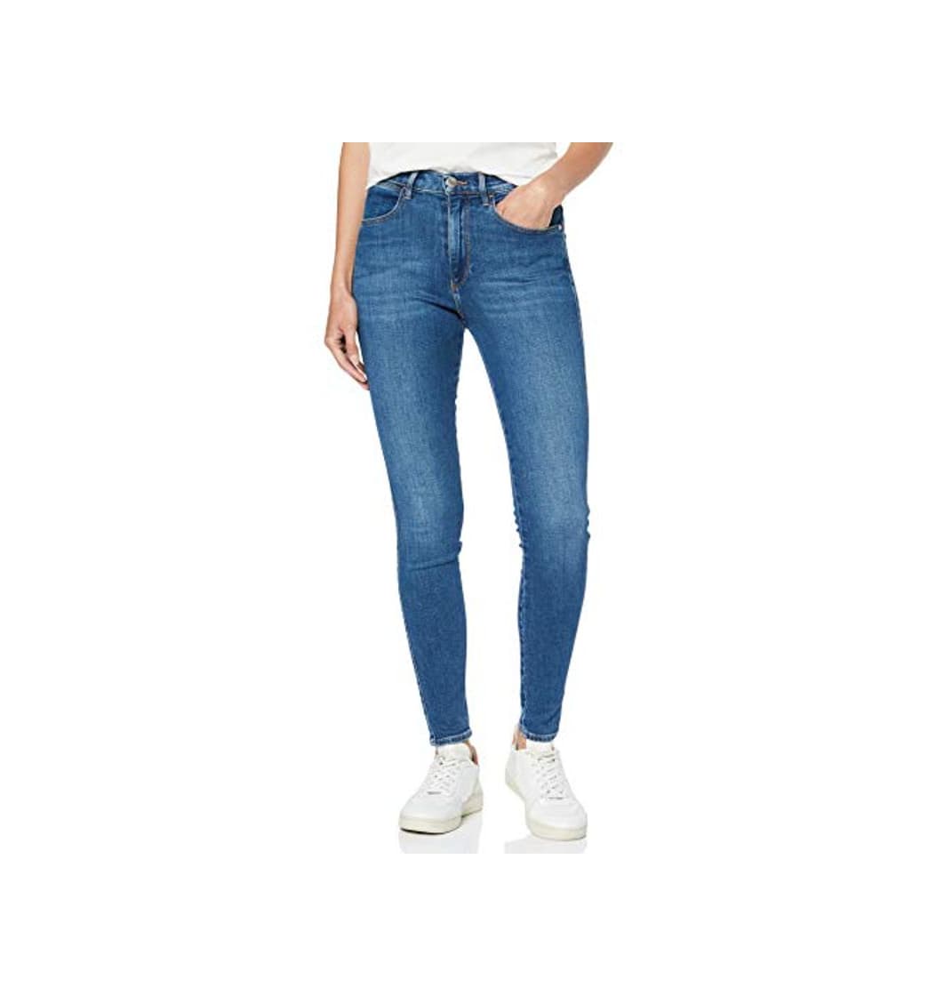 Moda Wrangler High Rise Skinny Jeans, Azul