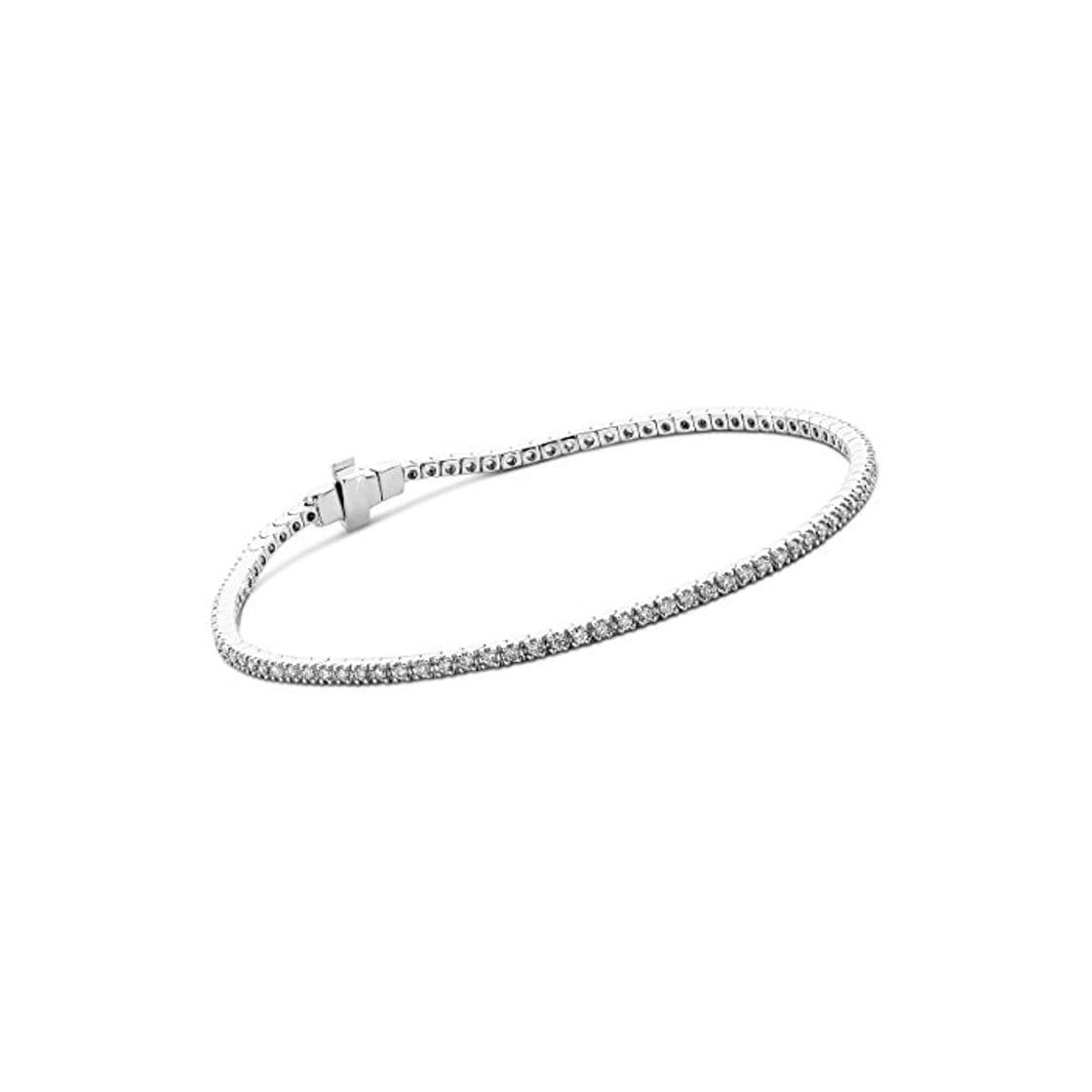 Moda Orovi pulsera de mujer rivier 1 Quilates diamantes en oro blanco 18 kilates ley 750