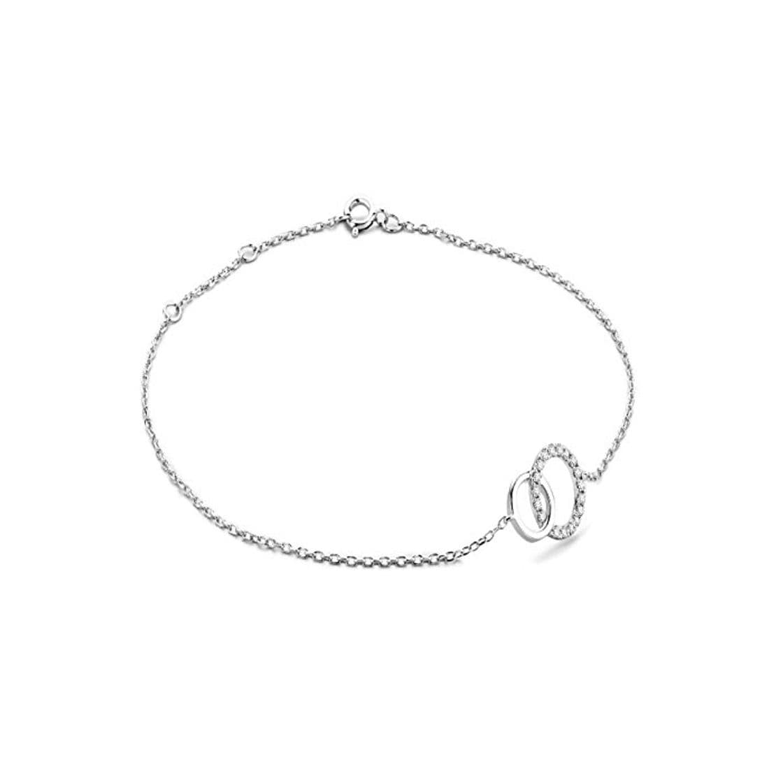 Moda Miore - Pulsera de oro blanco con diamante